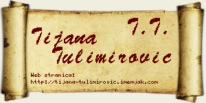 Tijana Tulimirović vizit kartica